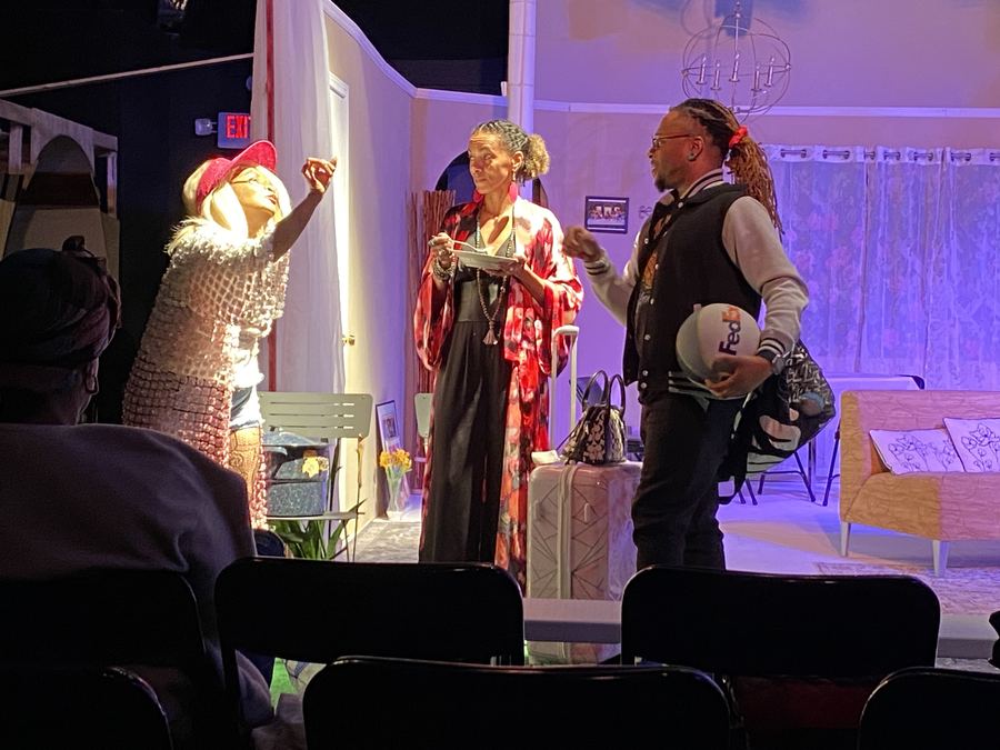 The Family Table — cast scene with FedEx delivery