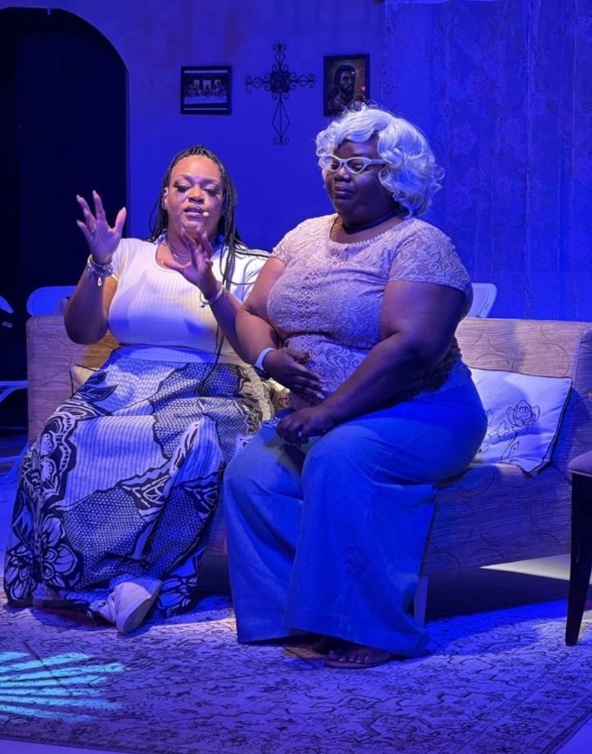 The Family Table — cast on the sofa
